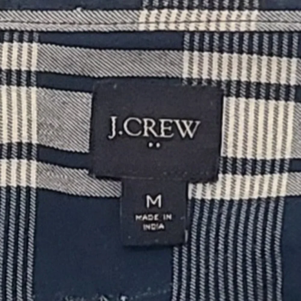 J. Crew Men's Plaid Long Sleeve Button Down Shirt SU